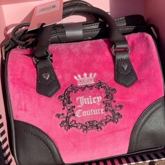 Juicy Couture Heritage Mommy and Me Hot Pink Satchel Set - Picture 4 of 9